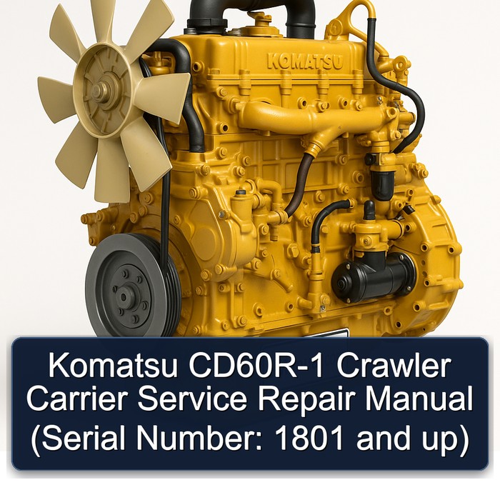 Komatsu CD60R-1 Crawler Carrier Manual de servicio y reparación (Serial Number: 1801 and up)