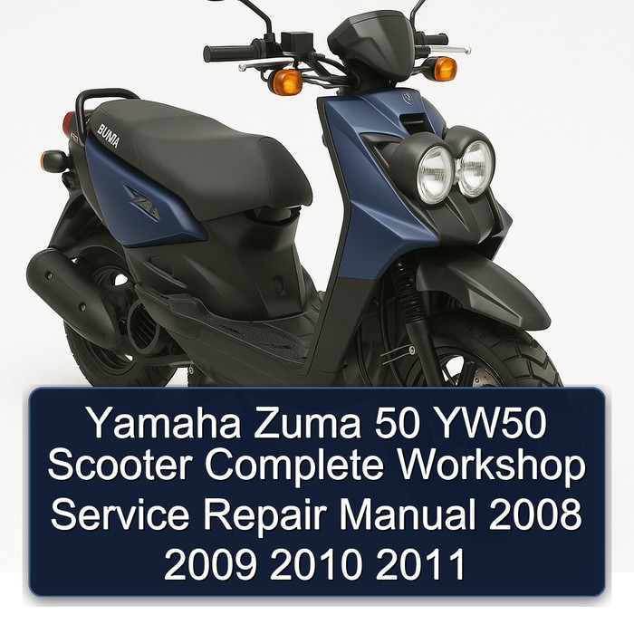 Yamaha Zuma 50 YW50 Scooter Manual completo de servicio y reparación del taller 2008 2009 2010 2011
