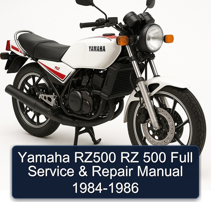 Yamaha RZ500 RZ 500 Full Manual de servicio y reparación 1984-1986