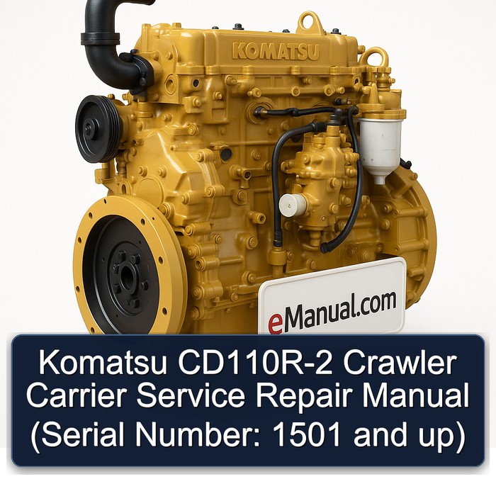 Komatsu CD110R-2 Crawler Carrier Manual de servicio y reparación (Serial Number: 1501 and up)