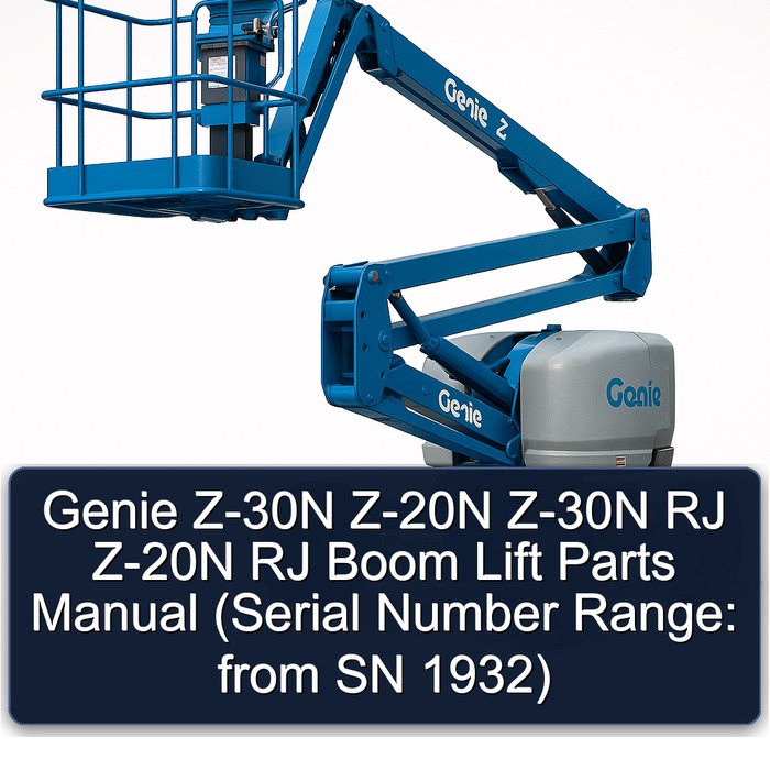 Genie Z-30N Z-20N Z-30N RJ Z-20N RJ Boom Lift Parts Manual (Serial Number Range: from SN 1932) 