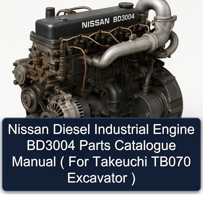 Nissan Diesel Industrial Engine BD3004 Parts Catalogue Manual ( For Takeuchi TB070 Excavator ) 