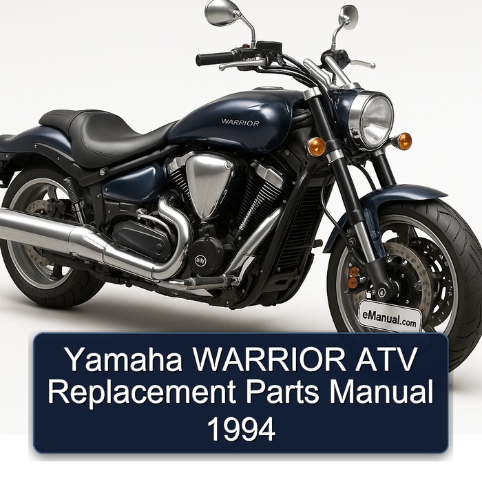 Yamaha WARRIOR ATV Replacement Parts Manual 1994 