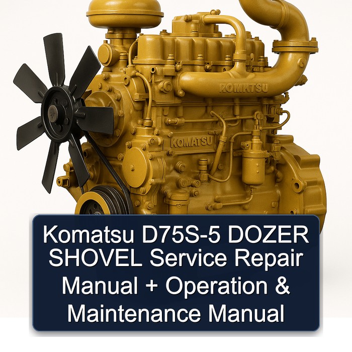 Komatsu D75S-5 DOZER SHOVEL Service Repair Manual + Operation & Maintenance Manual