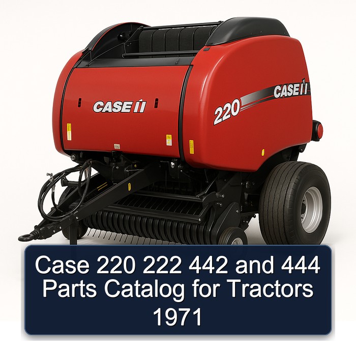 Case 220 222 442 and 444 Parts Catalog for Tractors 1971