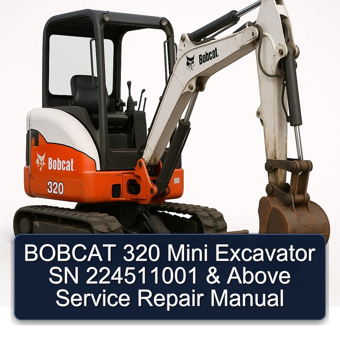 Bobcat 320 Minibagger, Seriennummer 224511001 & höher: Service- und Reparaturhandbuch