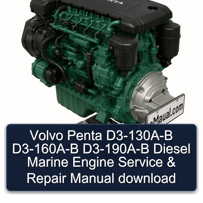 Volvo Penta D3-130A-B D3-160A-B D3-190A-B Diesel Marine Engine Service & Repair Manual download