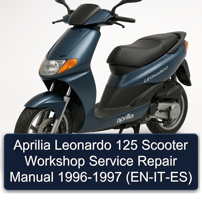 Aprilia Leonardo 125 Scooter Workshop Manual de servicio y reparación 1996-1997 (EN-IT-ES)
