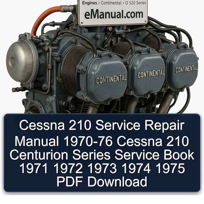 Manual de Servicio y Reparación Cessna 210 (1970-1976) - Serie Centurion (1971-1975) - PDF