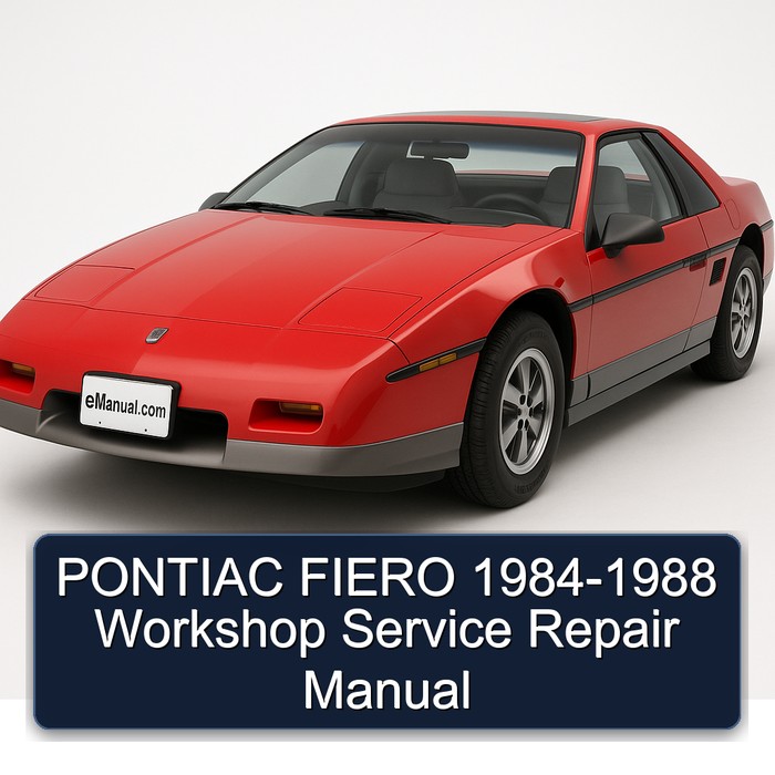 PONTIAC FIERO 1984-1988 Workshop Manual de servicio y reparación