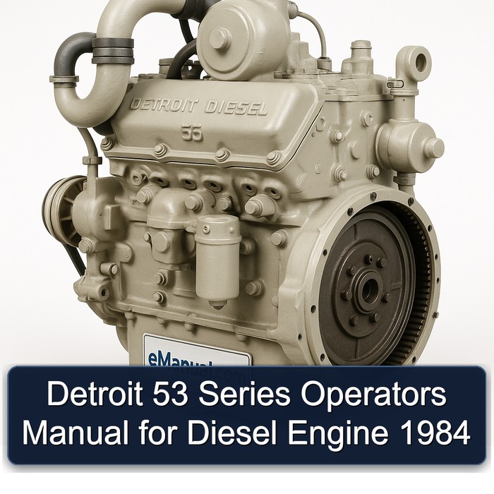 Detroit 53 Series Operators Manual for Diesel Engine 1984 