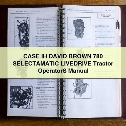 Manual del Operador Tractor CASE IH DAVID BROWN 780 SELECTAMATIC LIVEDRIVE PDF