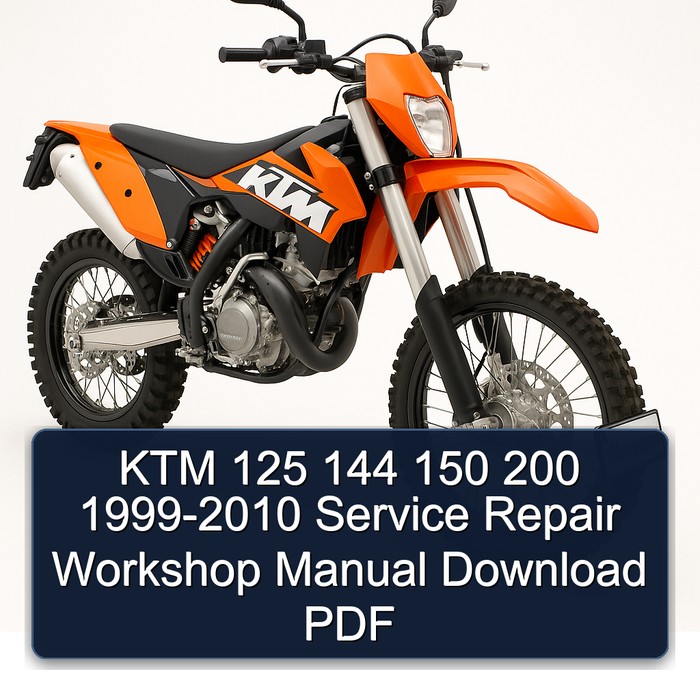 KTM 125 144 150 200 1999-2010 Service Repair Workshop Manual Download PDF