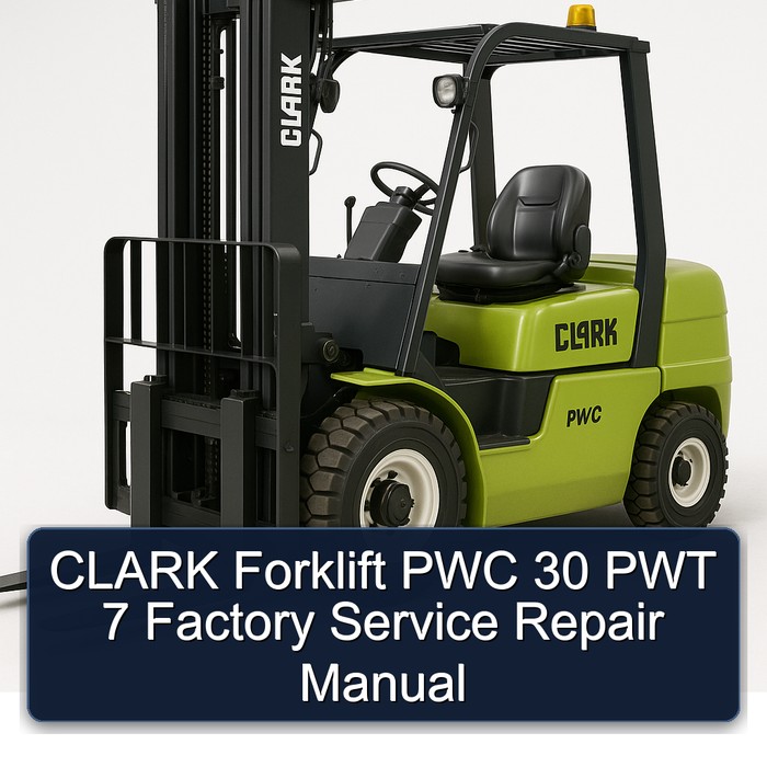 Manual de Servicio y Reparación de la Carretilla Elevadora CLARK PWC 30 PWT 7 de Fábrica
