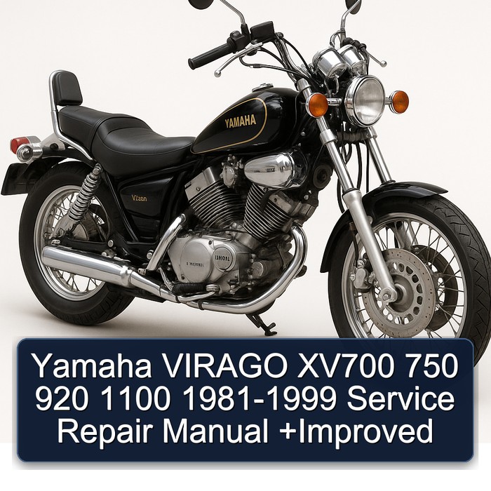 Yamaha VIRAGO XV700 750 920 1100 1981-1999 Manual de servicio y reparación +Improved