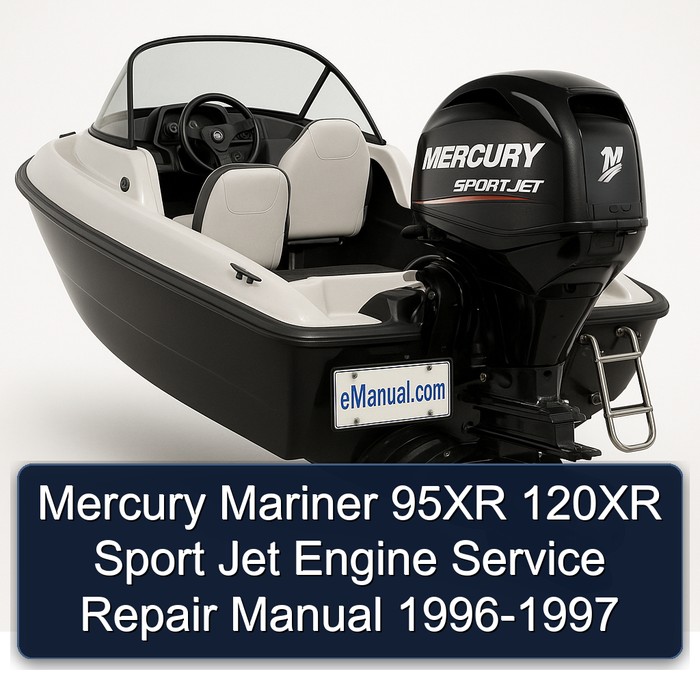 Mercury Mariner 95XR 120XR Sport Jet Engine Manual de servicio y reparación 1996-1997