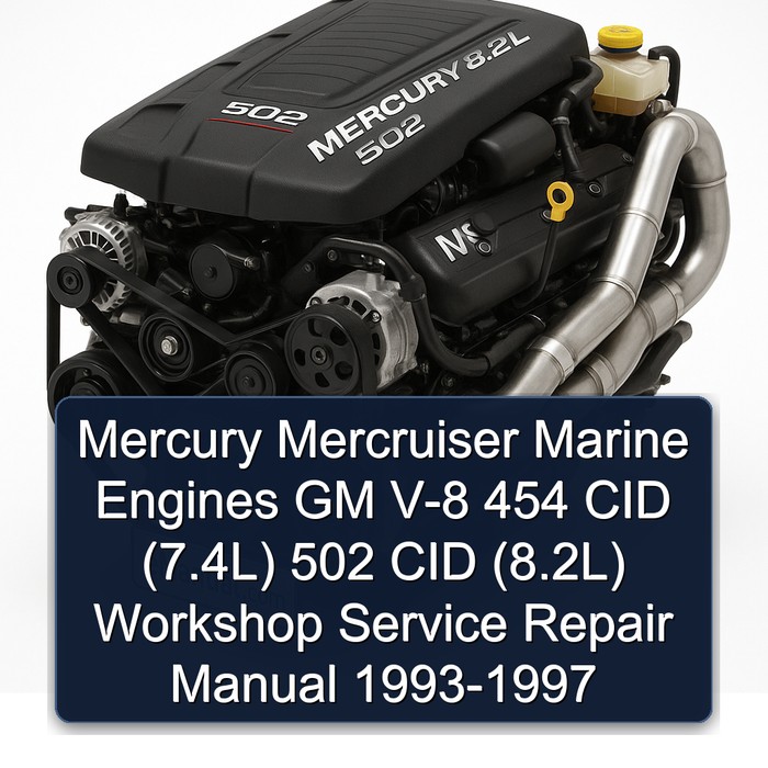 Mercury Mercruiser Marine Engines Number 16 GM V-8 454 CID (7.4L)/502 CID (8.2L) Workshop Service Repair Manual Download 1993 1994 1995 1996 1997 PDF