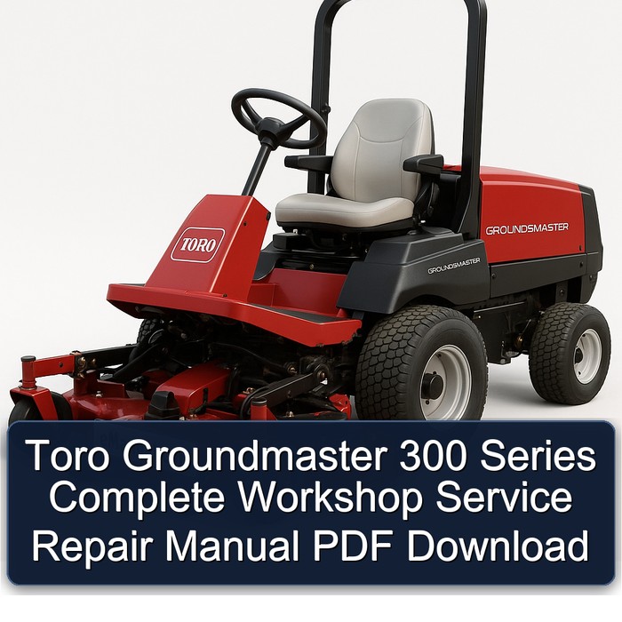 Toro Groundmaster 300 Series Complete Workshop Service Repair Manual PDF Download