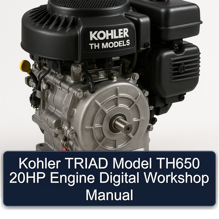 Kohler TRIAD Modell TH650 20 PS Motor Digitales Werkstatt Handbuch