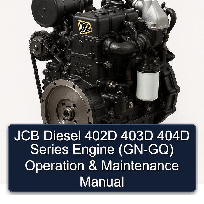 JCB Diesel 402D 403D 404D Series Engine (GN-GQ) Operation & Maintenance Manual 