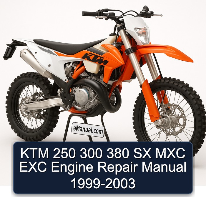 KTM 250 300 380 SX MXC EXC Engine Repair Manual 1999-2003