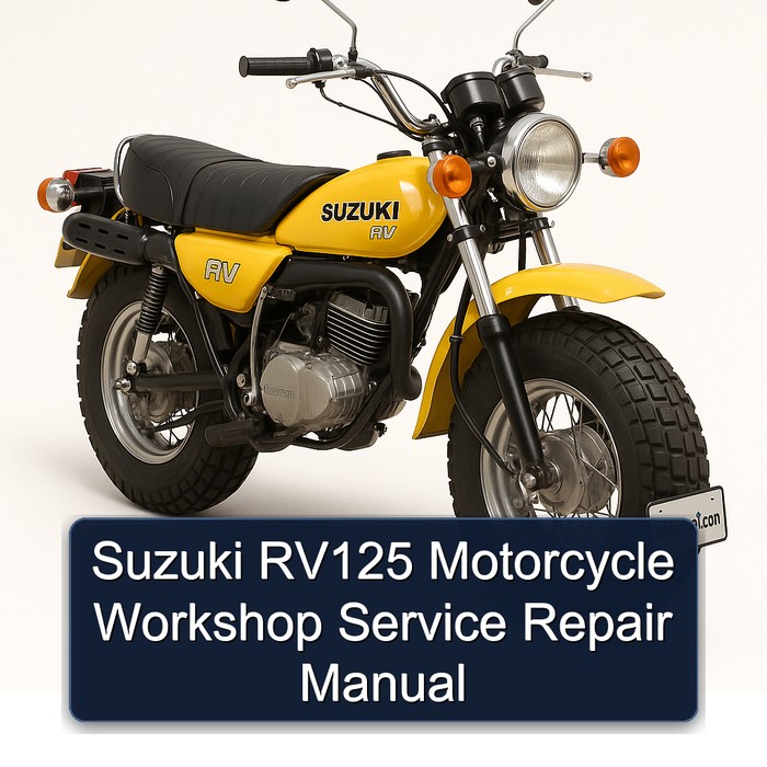 Suzuki RV125 Motorcycle Workshop Manual de servicio y reparación