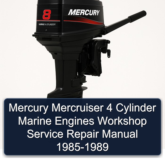 Mercury Mercruiser Number 8 Marine Engines Mercury Marine 4 Cylinder Workshop Service Repair Manual Download 19851986 1987 1988 1989 PDF