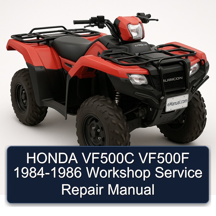 HONDA VF500C VF500F 1984-1986 Workshop Manual de servicio y reparación