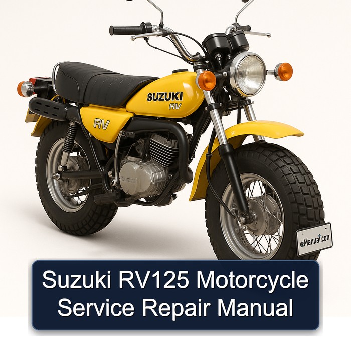Suzuki RV125 Motorcycle Manual de servicio y reparación