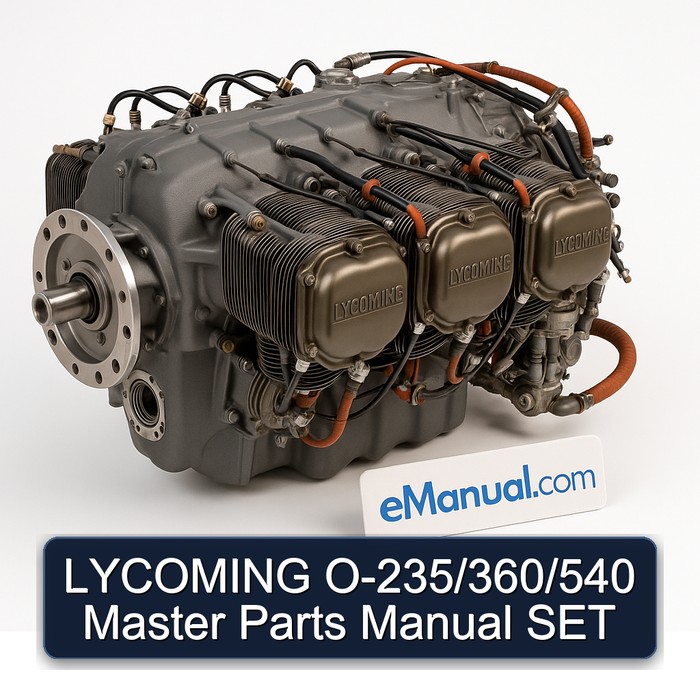 LYCOMING O-235/360/540 Master Parts Manual SET 