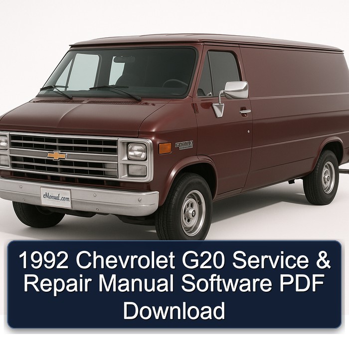 1992 Chevrolet G20 Manual de servicio y reparación Software PDF Download
