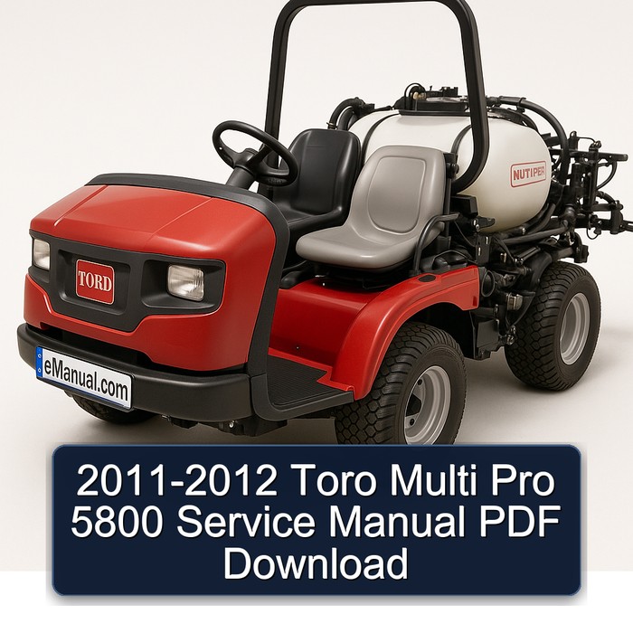 Manual de Servicio Toro Multi Pro 5800 (2011-2012) PDF