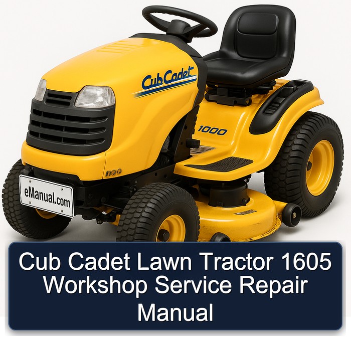 Manual de Servicio y Reparación Cub Cadet Tractor de Jardín 1605