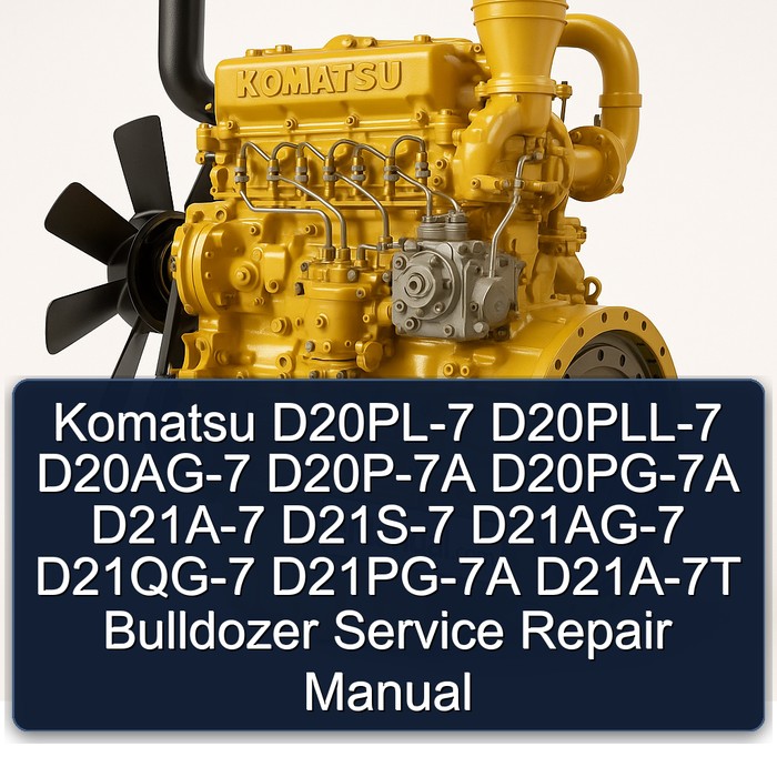 Manual de Reparación y Servicio para Bulldozers Komatsu D20PL-7, D20PLL-7, D20AG-7, D20P-7A, D20PG-7A, D21A-7, D21S-7, D21AG-7, D21QG-7, D21PG-7A, D21A-7T