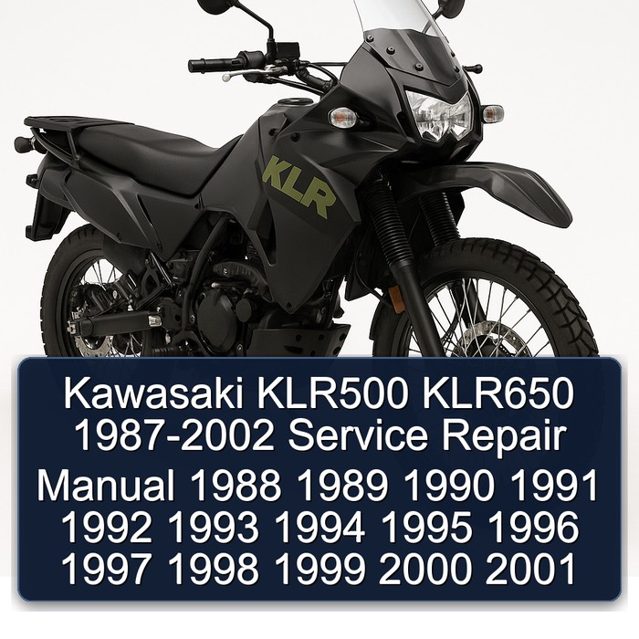 Kawasaki KLR500 KLR650 1987-2002 Manual de servicio y reparación 1988 1989 1990 1991 1992 1993 1994 1995 1996 1997 1998 1999 2000 2001
