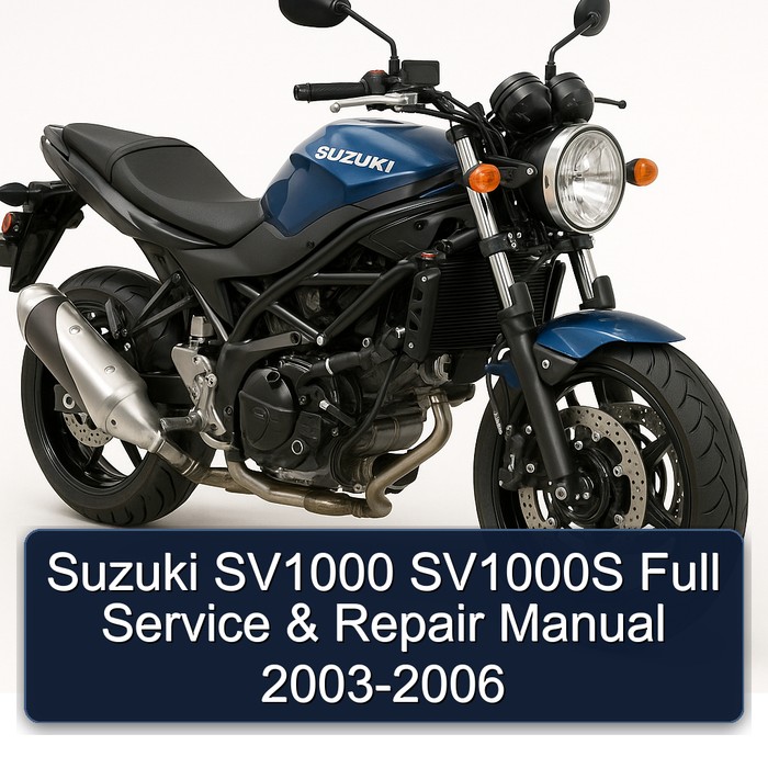Suzuki SV1000 SV1000S Full Manual de servicio y reparación 2003-2006