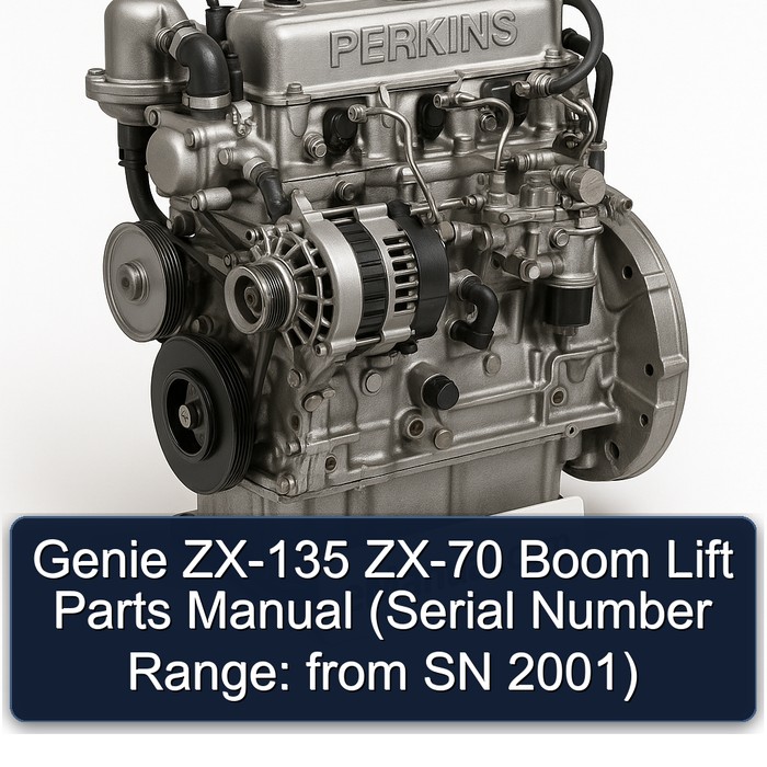 Genie ZX-135 ZX-70 Boom Lift Parts Manual (Serial Number Range: from SN 2001) 