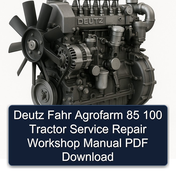 Manual de Reparación y Servicio para Tractor Deutz Fahr Agrofarm 85 100 PDF