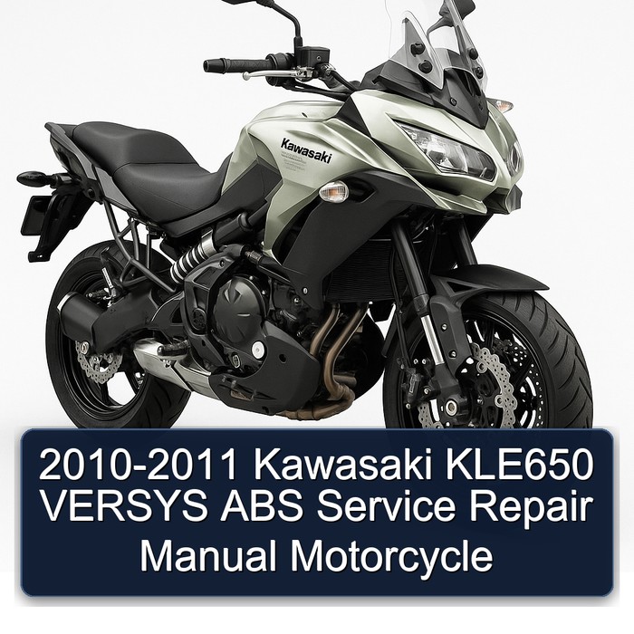 2010-2011 Kawasaki KLE650 VERSYS ABS Manual de servicio y reparación Motorcycle