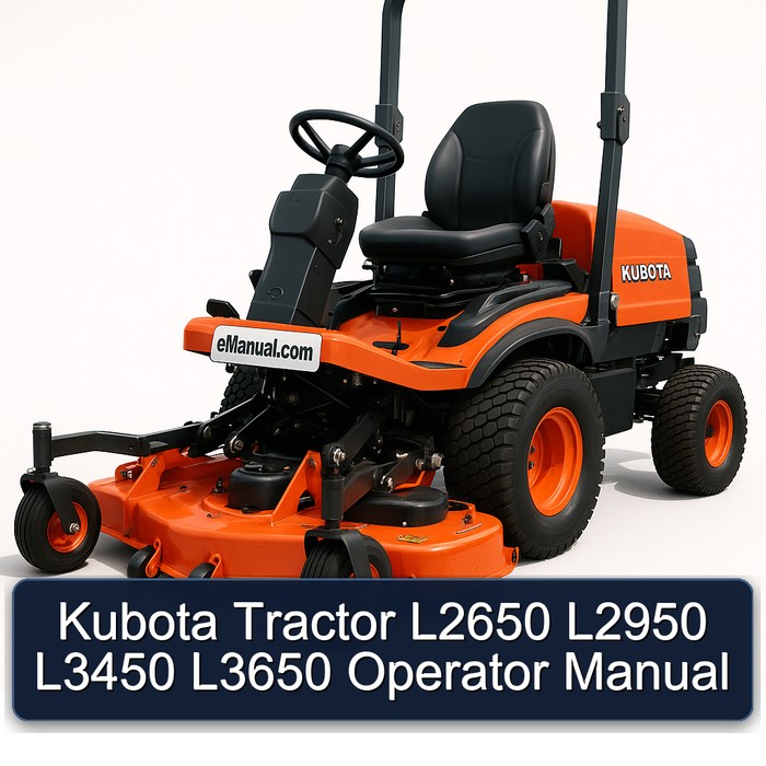 Kubota Tractor L2650 L2950 L3450 L3650 Operator Manual
