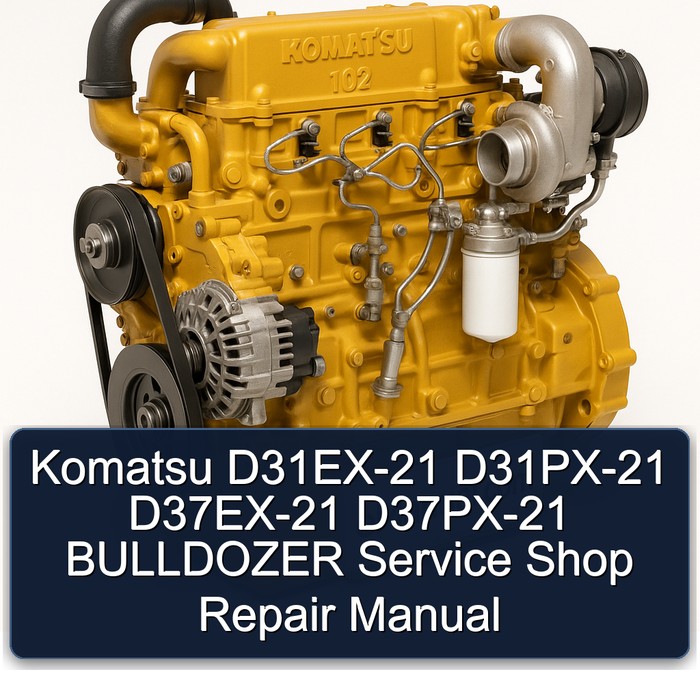 Komatsu D31EX-21 D31PX-21 D37EX-21 D37PX-21 BULLDOZER Service Shop Repair Manual