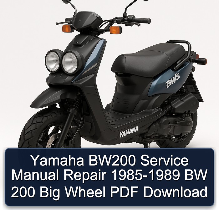 Yamaha BW200 Service Manual Repair 1985-1989 BW 200 Big Wheel PDF Download