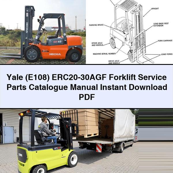 Yale (E108) ERC20-30AGF Forklift Service Parts Catalog PDF Download