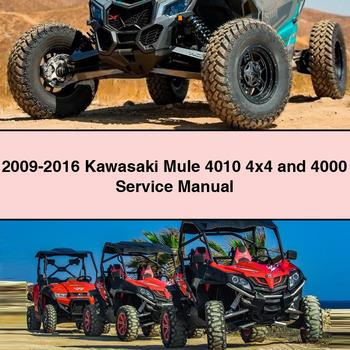 2009-2016 Kawasaki Mule 4010 4x4 and 4000 Manual de servicio y reparación