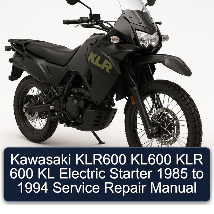 Kawasaki KLR600 KL600 KLR 600 KL Electric Starter 1985 to 1994 Manual de servicio y reparación