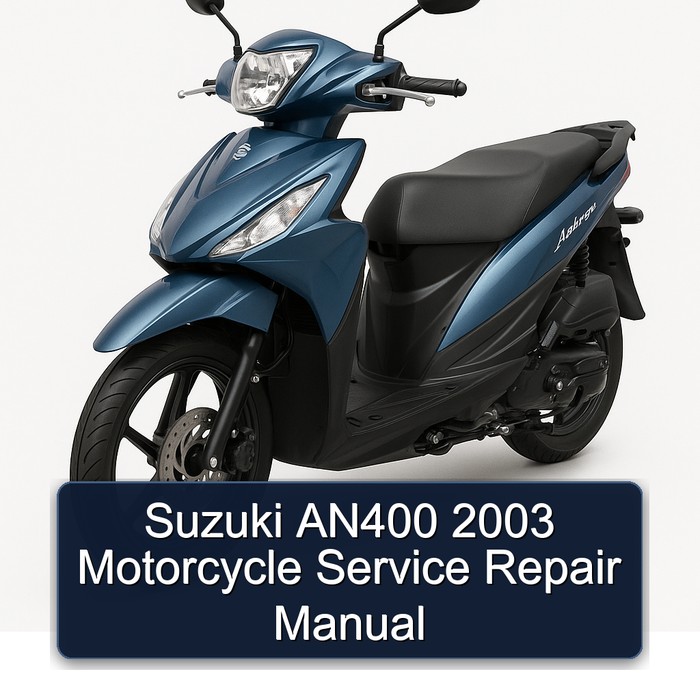 Suzuki AN400 2003 Motorcycle Manual de servicio y reparación