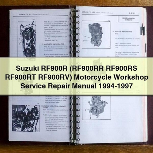 Suzuki RF900R (RF900RR RF900RS RF900RT RF900RV) Motorcycle Workshop Manual de servicio y reparación 1994-1997 PDF Download