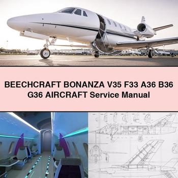BEECHCRAFT BONANZA V35 F33 A36 B36 G36 AIRCRAFT Manual de servicio y reparación