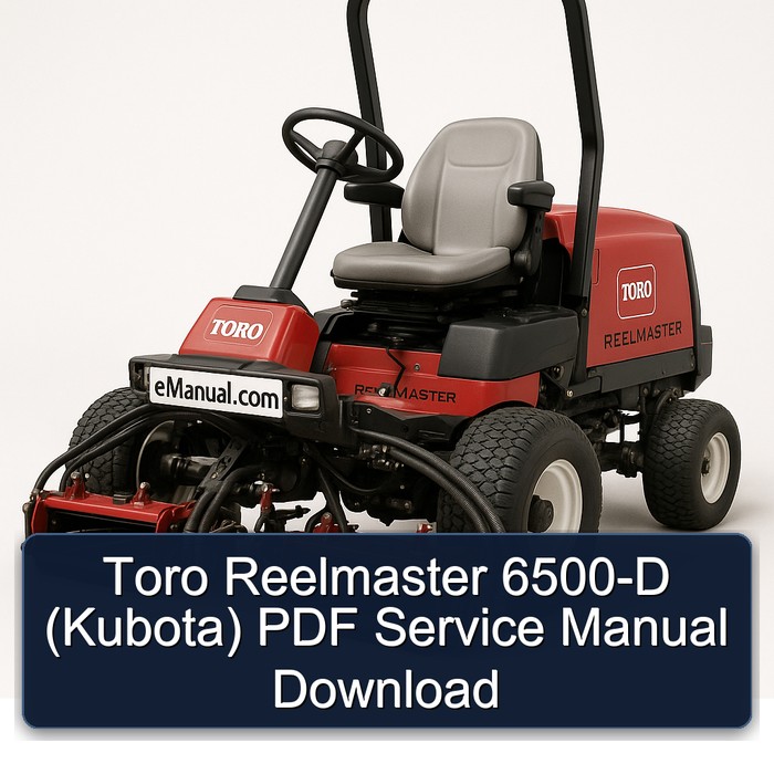 Toro Reelmaster 6500-D (Kubota) PDF Service Manual Download