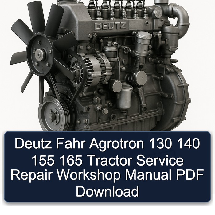 Manual de Reparación y Servicio para Tractores Deutz-Fahr Agrotron 130, 140, 155, 165 (PDF)